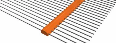 Type 4- piano wire screen with PU support strips