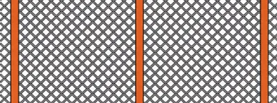 Type 1 -Diamond holes with PU support strips